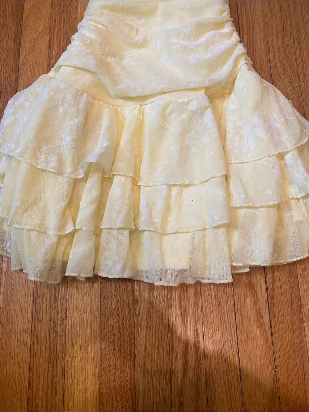 Yellow Ruffled Party Dress - Picture 3 of 3